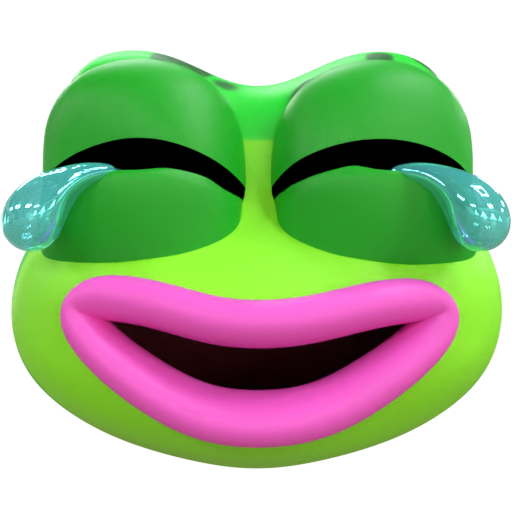 frog crying laughing emoji