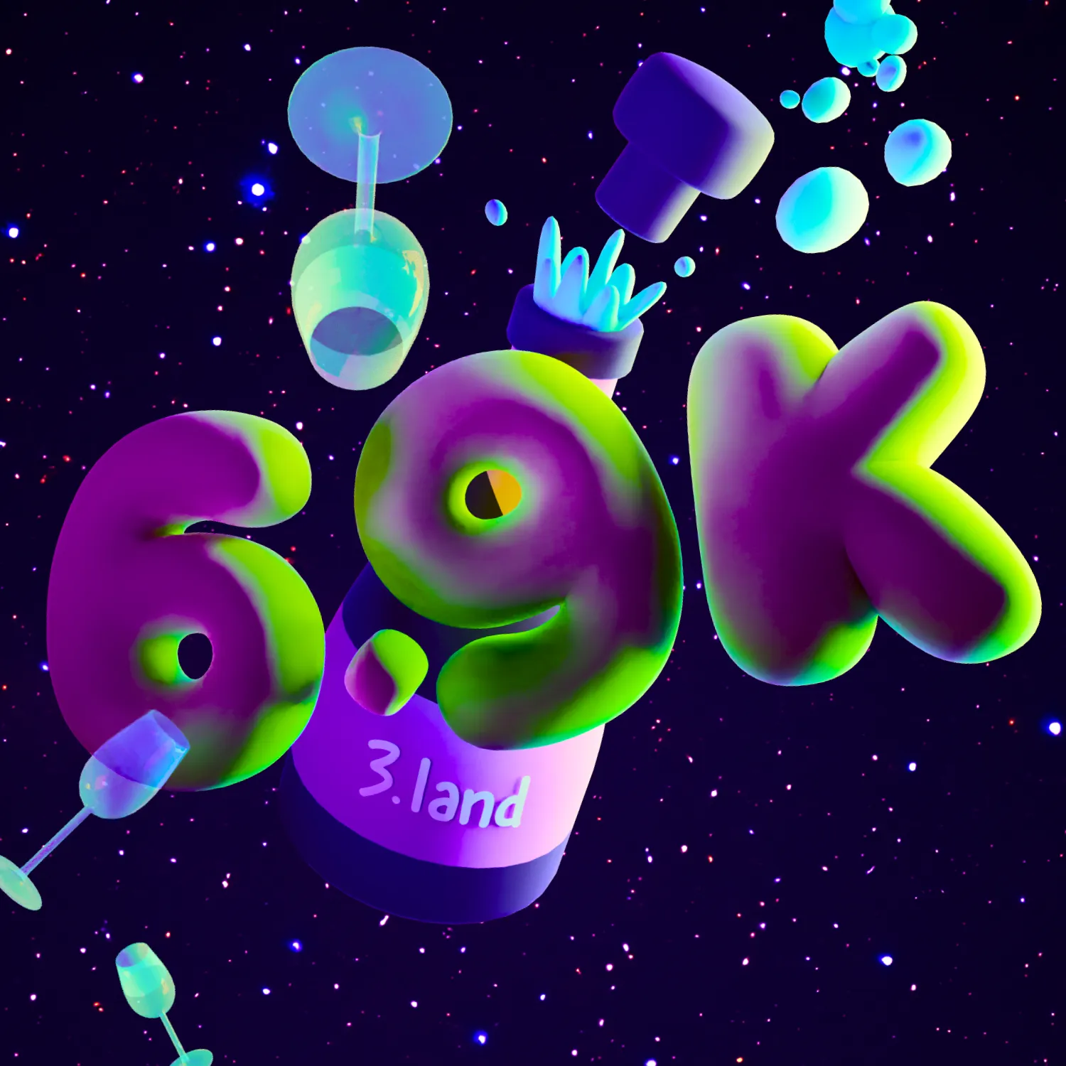 6.9k milestone 3D render